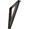 Ekena Millwork Traditional Wrought Iron Bracket, (Triple center brace), Antiqued Warm Silver 2"W x 12"D x 15"H BKTM02X12X15TTRAWS - alternate 1